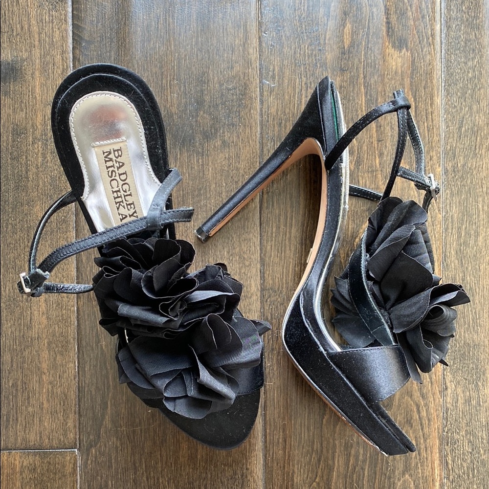 Badgley Mischka Satin Stiletto Heels